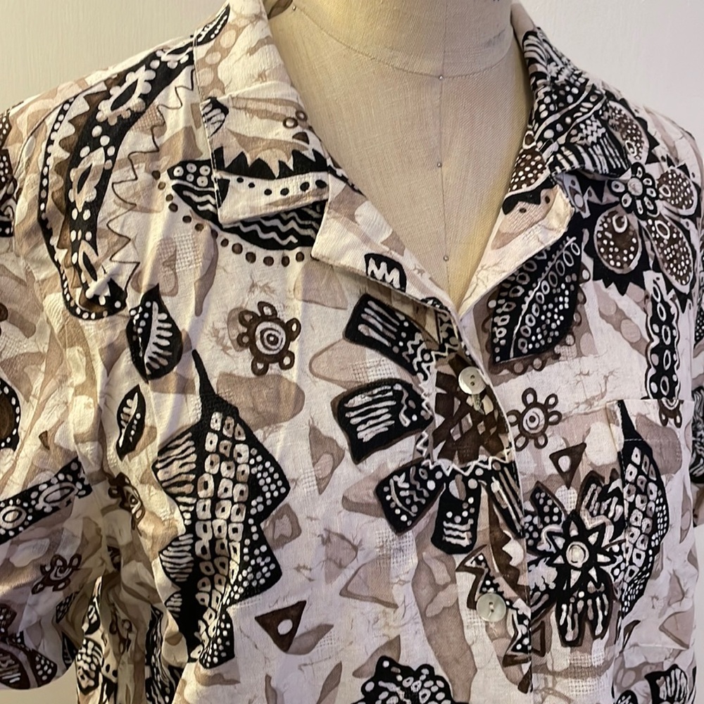 Alfred Dunner linen short sleeve button down - Picture 2 of 6